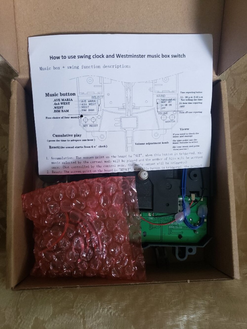 Westminster Music Box Switch Module - Picture 2 of 3